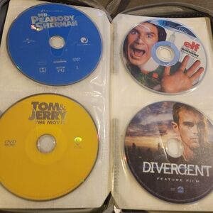 Assorted Movie DVD Collection - Yellow, Blue, White, Multicolor Discs